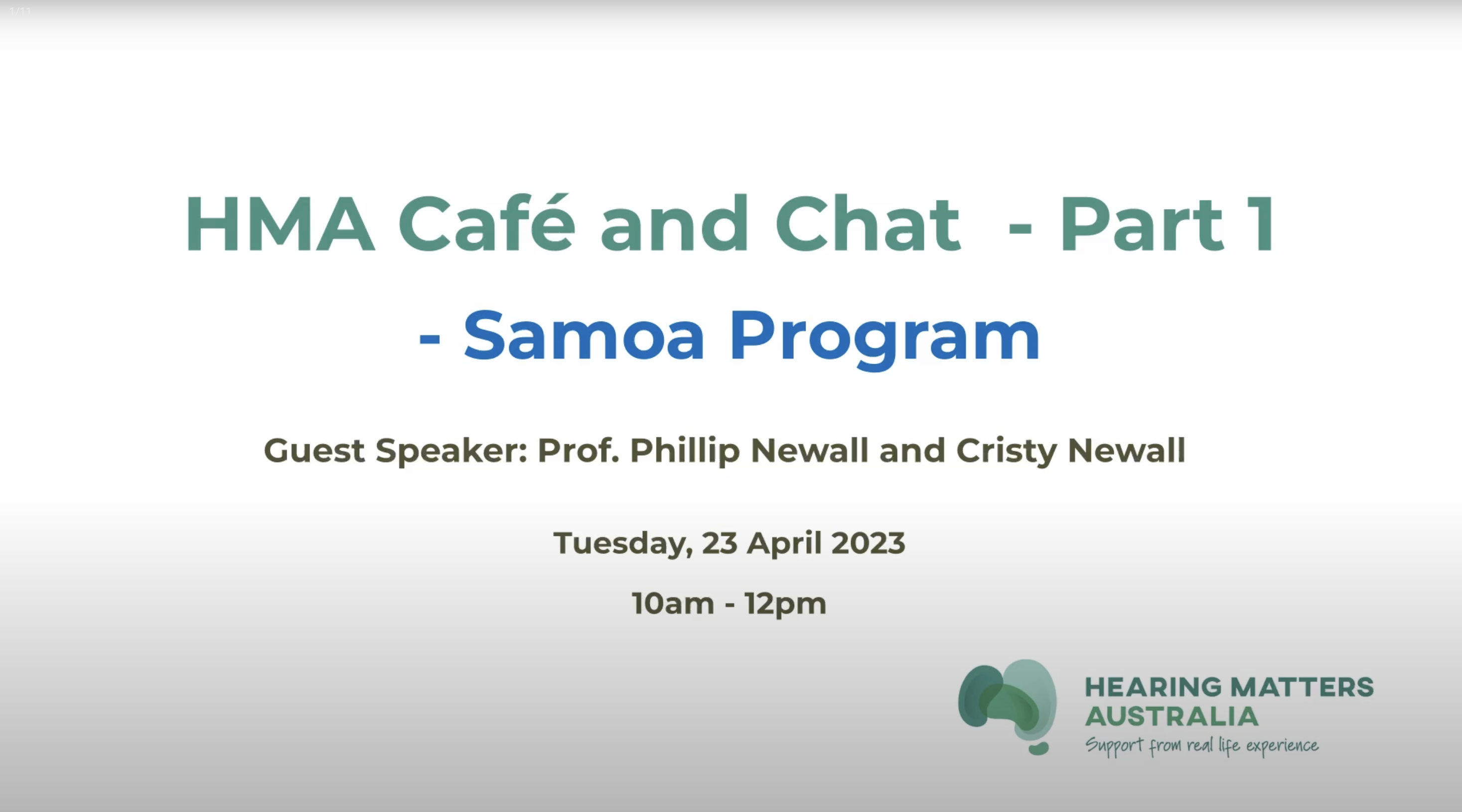 HMA Cafe & Chat_Samoa Program Part 1_Professor Philip Newall