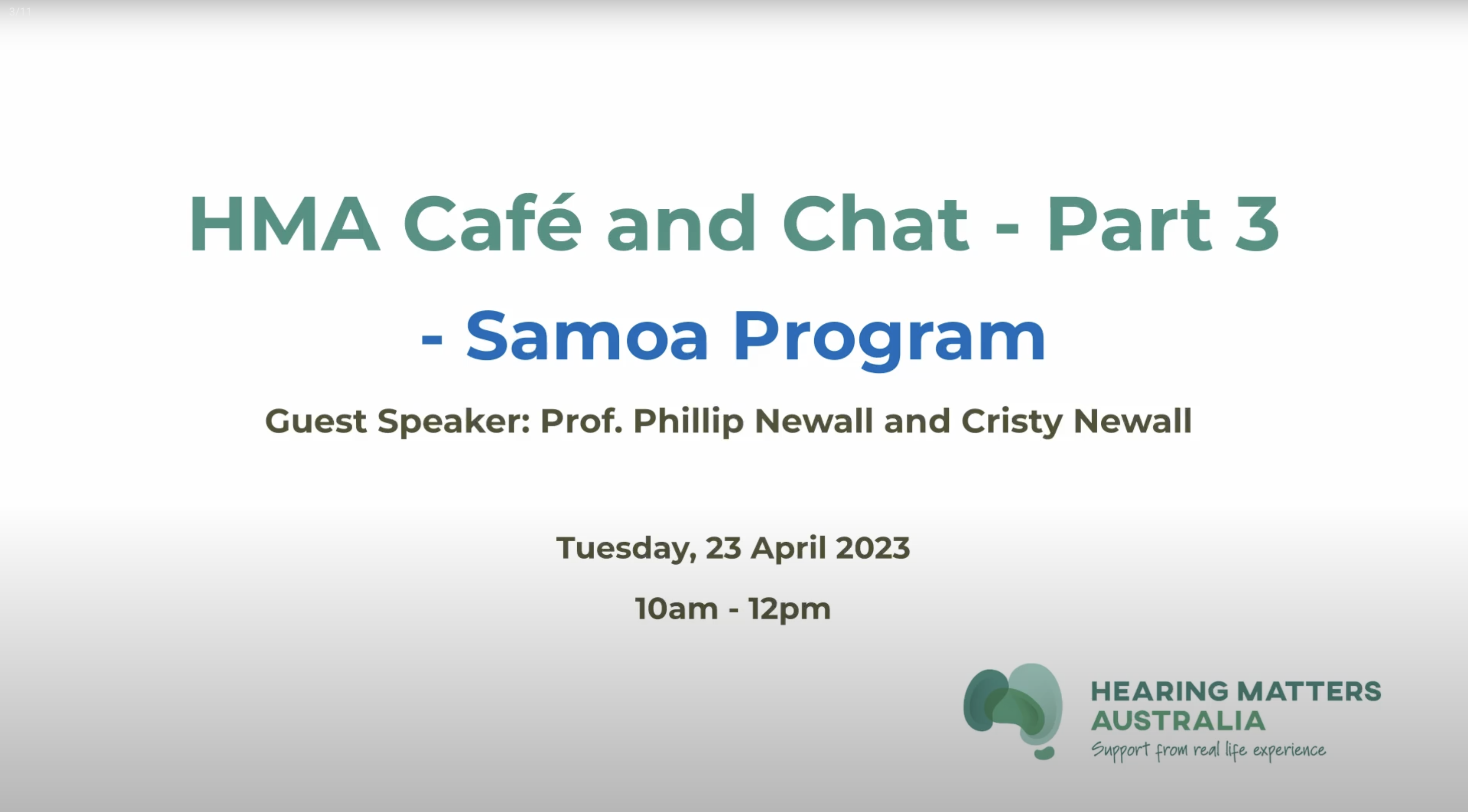 HMA Cafe & Chat_Samoa Program Part 3_Professor Philip Newall