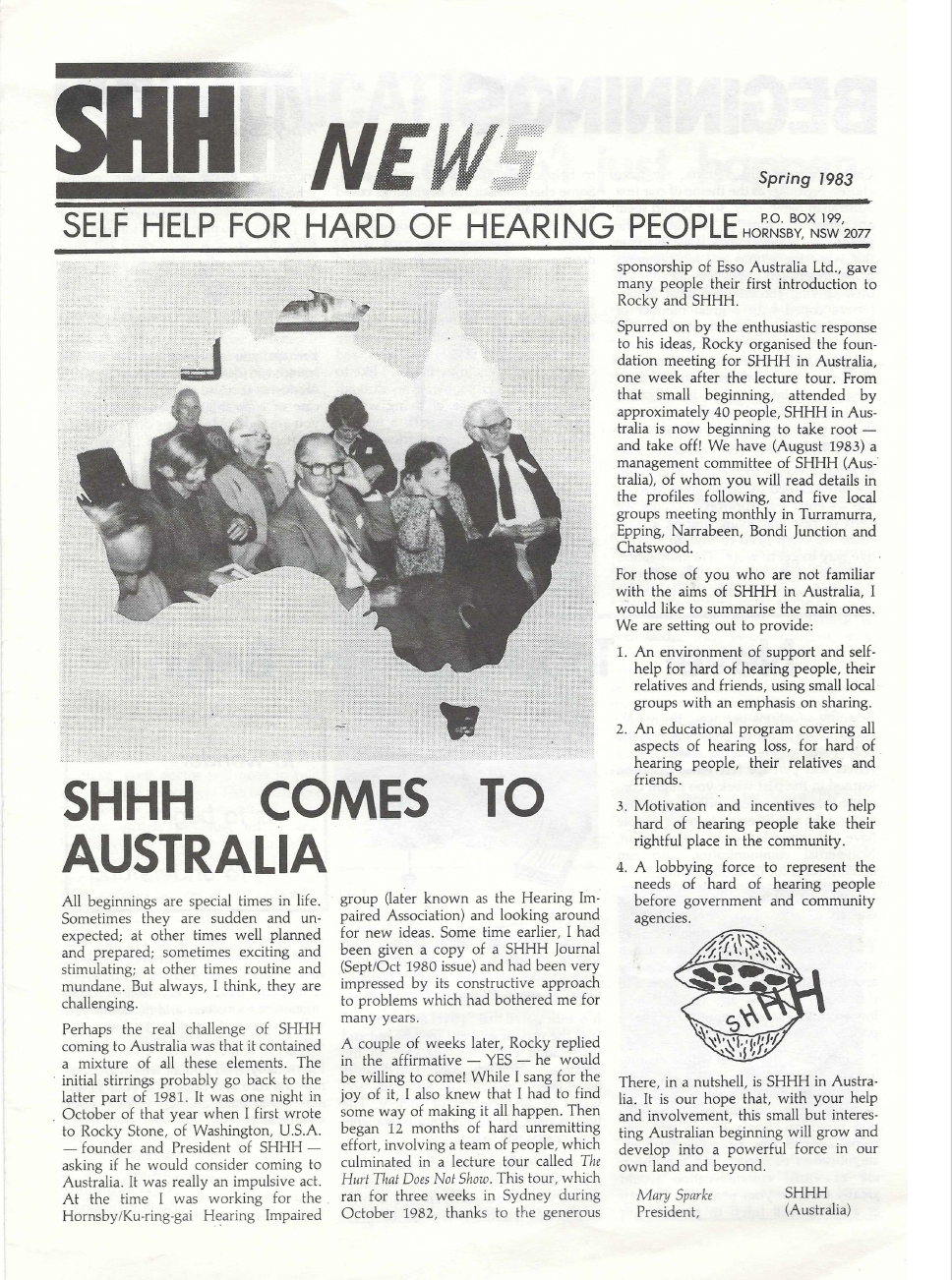 Self Help for Hard of Hearing People magazine_first edition_Spring 1983